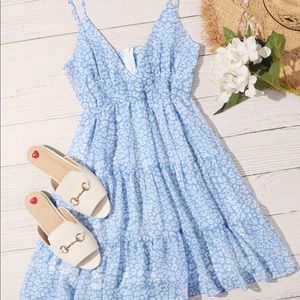 SHEIN blue floral dress